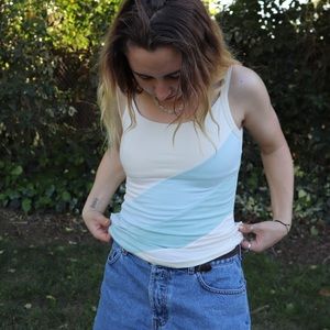 Vintage top with built in bra layer